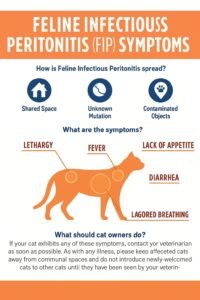 an infographic about FIP in cats diseases