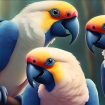 Albino Hyacinth Macaws